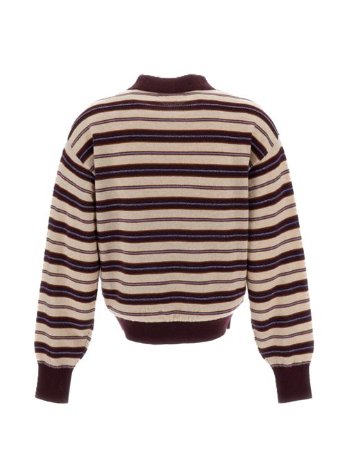 Polo College a righe in cashmere GUEST IN RESIDENCE | W49210JMFIGCO FIG COMBO